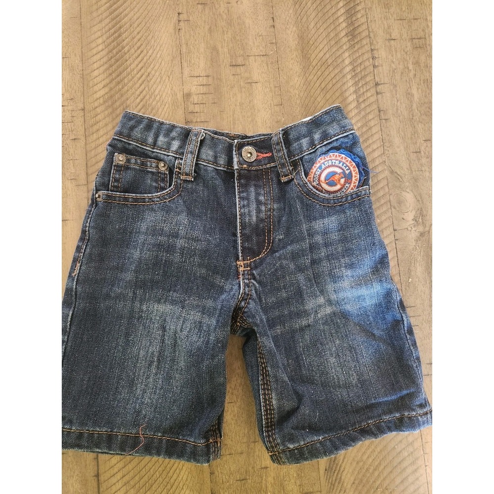 COOGI VTG  Australia Denim Shorts Boy 2T‎ 100% Cotton Elastic Back Waist